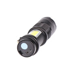 4000LM MINI Flashlight  Built in Battery USB Charging LED Flashlight COB Zoomable Waterproof Tactical Torch Lamp Bulbs Lantern