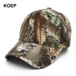 KOEP New Outdoor Jungle Fishing Baseball Hat Cap Man Camouflage Hunting Hat Casquette Bone Cotton Rucker Camo Snapback Dad Caps