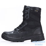 1000D Nylon Waterproof Trekking Hiking Shoes Men Military Tactical Combat Boots Layer Split-grain Leather Airsoft Gear
