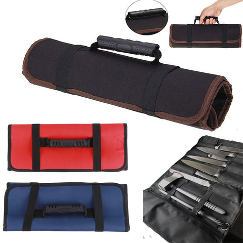 3 Colors Choice Chef Knife Bag Roll Bag Carry Case Bag Kitchen Cooking Portable Durable Storage Pockets 58*35cm