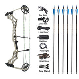M129 Composite Pulley Bow Outdoor Archery Bow Set Right Hand 30-70 Lbs Freely Adjustable Competitive Bow Set