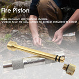Brass Fire Piston Kit Outdoor Emergency Tools Flame Maker Fire Starter Aluminium Tube for Camping Survival Retract Pipe Tool