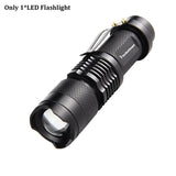 Powerful Tactical Flashlights Portable LED Camping Lamps 3 Modes Zoomable Torch Light Lanterns Self Defense 6pcs/Lot z50