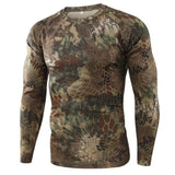 Summer Quick-drying Camouflage T-shirts Breathable Long-sleeved Military Clothes Outdoor Hunting Hiking Camping Climbing Shirts