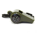 3 In 1 Compass Thermometer Survival Whistle Outdoor Military Tactical Multi Tool Emergency Equipment Camping Hiking Hunting Gear
