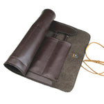 Tools Knives Roll Up Bag Carving Pocket Knives Leather Bag Storage Organizer Leather Seal Engraving Roll-Up Knife Cover