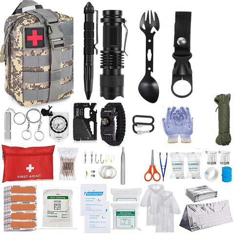Emergency Kit Trauma Bag Outdoor Multifunction Camping Gear Survival Kit First Aid Kit SOS Wilderness Emergency Knife Kit