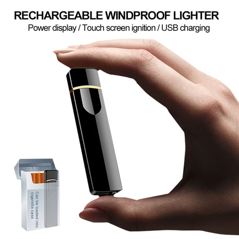 Flint Survival Lighter Fire Starter Ignition USB Charging Permanent Cigarette Accessories Outdoor Tools Field  Fingerprint Cigar