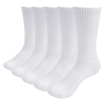 Men's Socks 5Pairs/Pack Performance Moisture Wicking Cotton Heavy Cushion Crew Sports Athletic Hiking Socks Siz